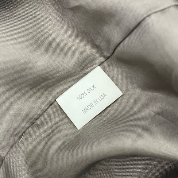 Miguelina Silk Crochet Tank Top Tie Strap Polka Dot Gray Size Small - Picture 6 of 8